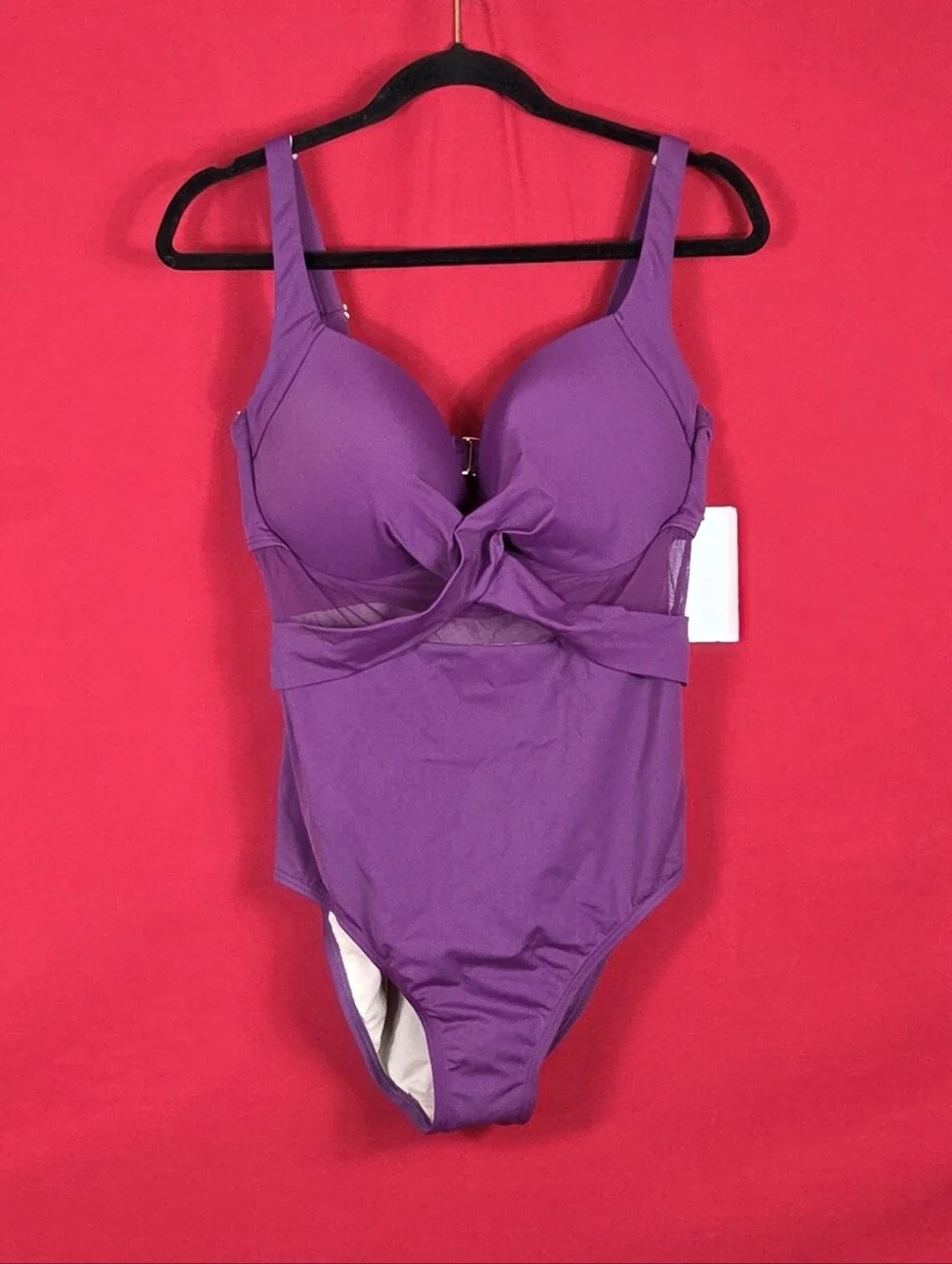 NEW SWIMSUITS FOR ALL Women's One Piece Swimsuit Purple Size 14